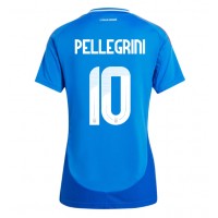 Italy Lorenzo Pellegrini #10 Replica Home Shirt Ladies Euro 2024 Short Sleeve